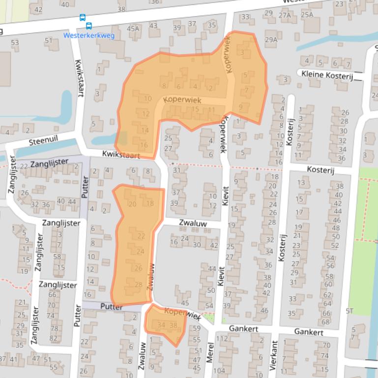 Kaart van postcodegebied 1606CS.