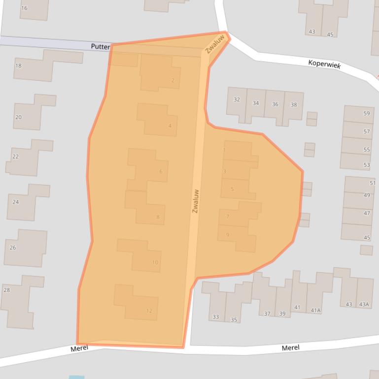 Kaart van postcodegebied 1606CW.