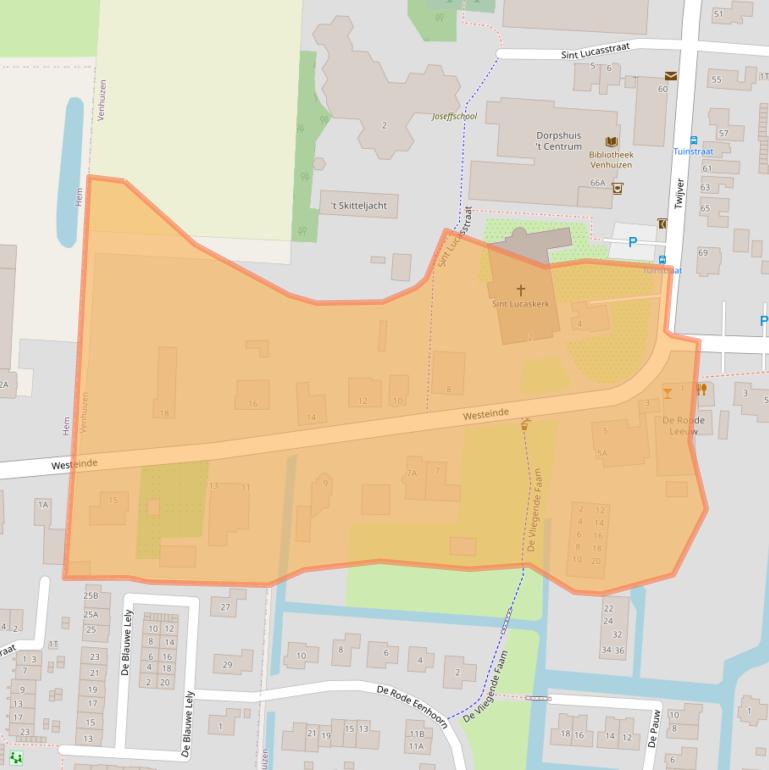 Kaart van postcodegebied 1606CZ.