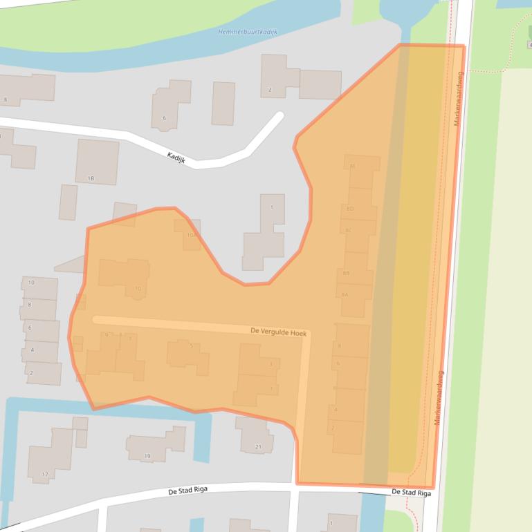 Kaart van postcodegebied 1606DM.