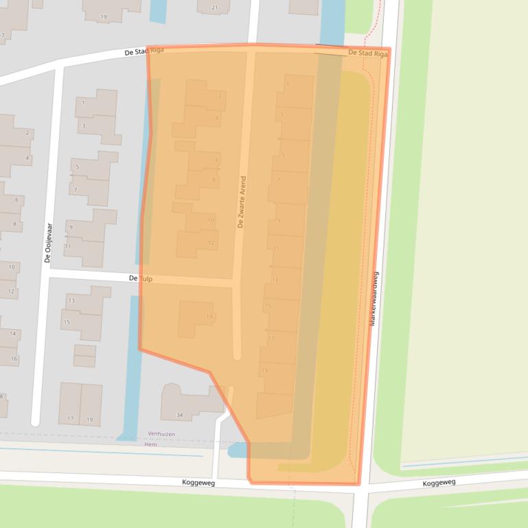 Kaart van postcodegebied 1606DP.