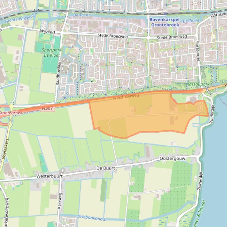 Kaart van postcodegebied 1606MC.
