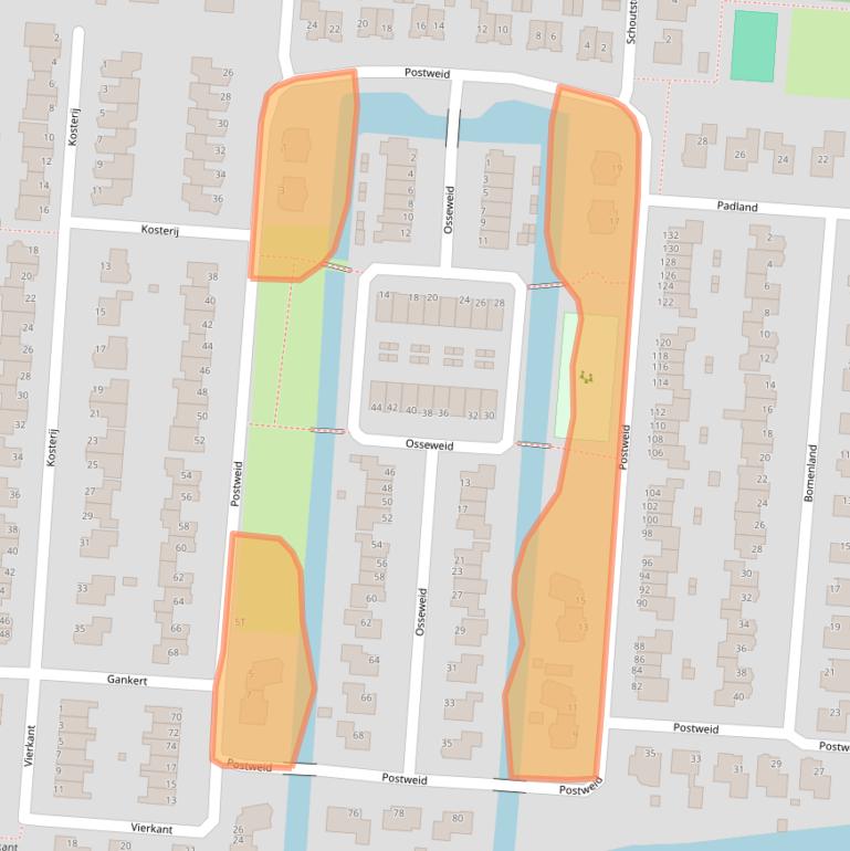 Kaart van postcodegebied 1606NG.