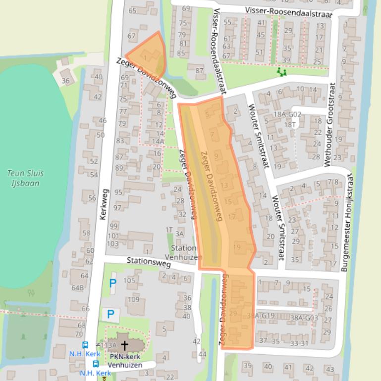 Kaart van postcodegebied 1606XA.
