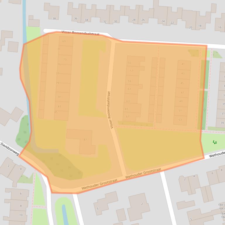 Kaart van postcodegebied 1606XD.