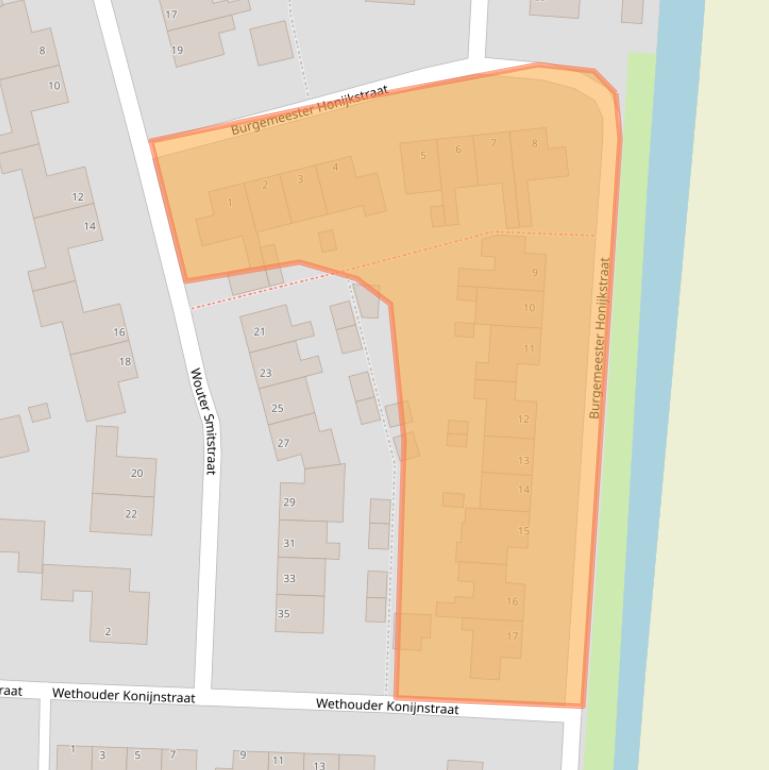 Kaart van postcodegebied 1606XL.