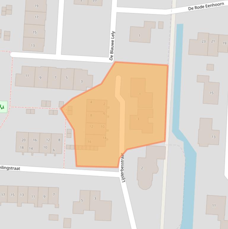 Kaart van postcodegebied 1607BE.