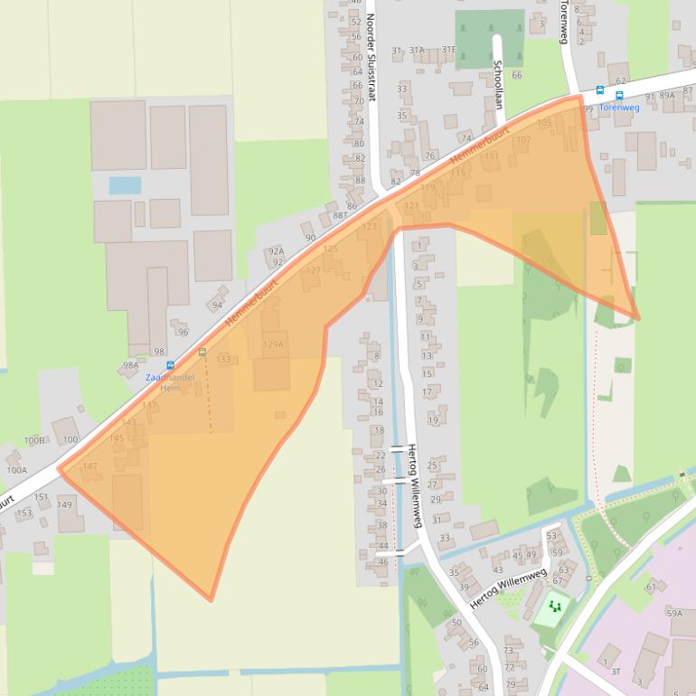 Kaart van postcodegebied 1607CE.