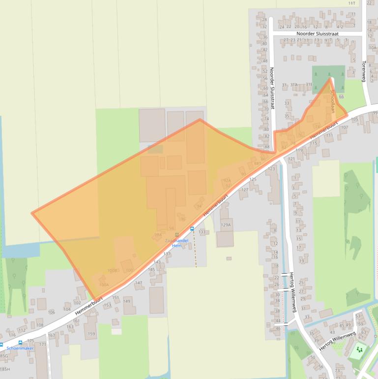 Kaart van postcodegebied 1607CL.