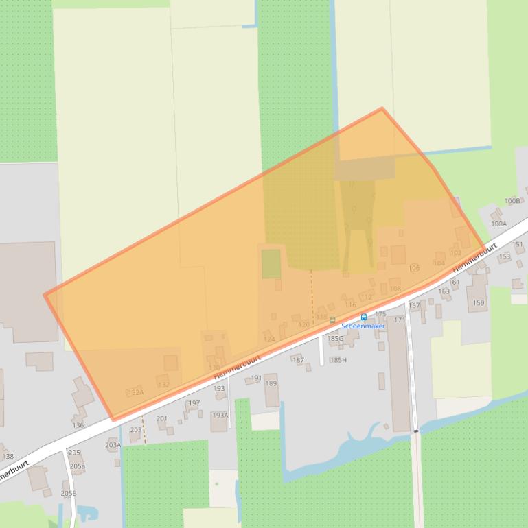 Kaart van postcodegebied 1607CM.