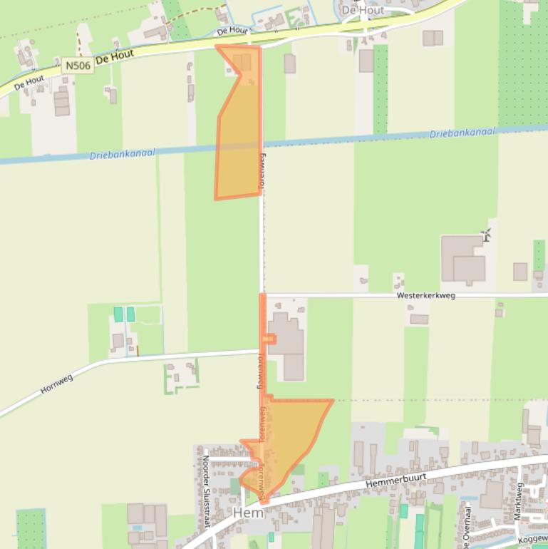 Kaart van postcodegebied 1607CP.