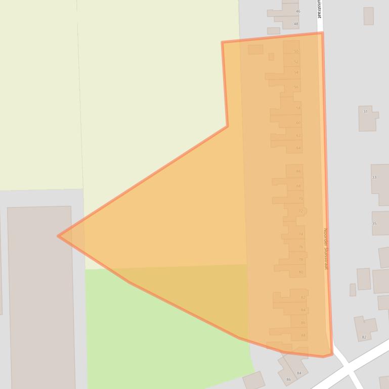 Kaart van postcodegebied 1607CT.