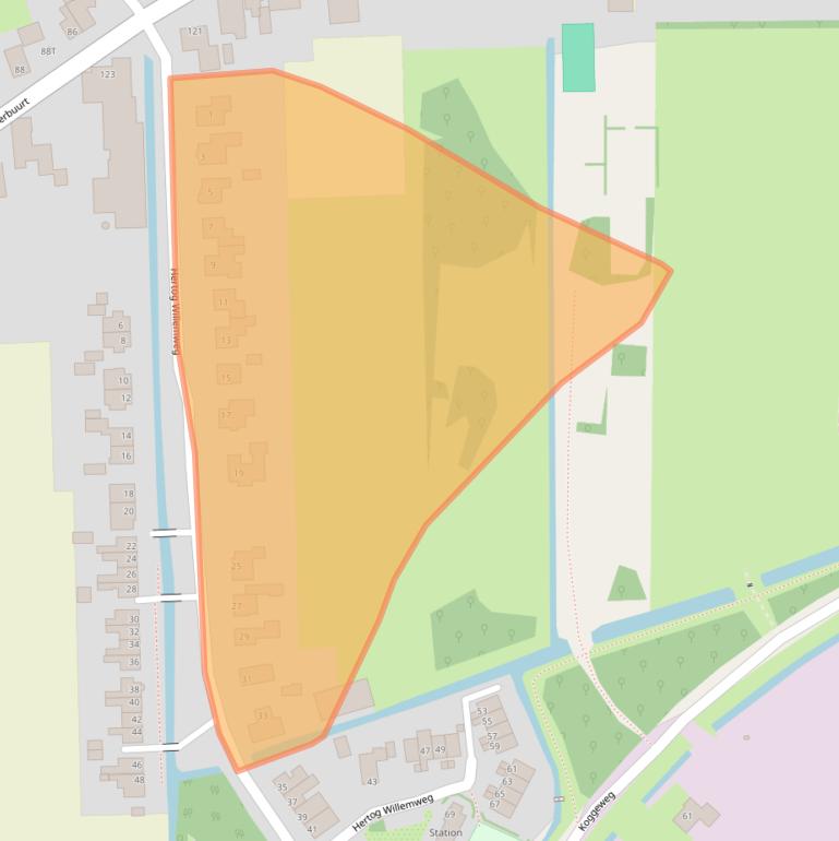 Kaart van postcodegebied 1607CV.