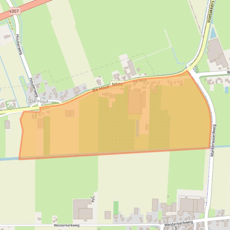 Kaart van postcodegebied 1607HA.