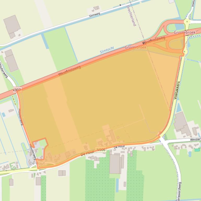 Kaart van postcodegebied 1607HC.