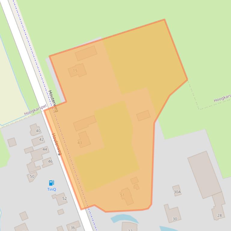 Kaart van postcodegebied 1607HG.