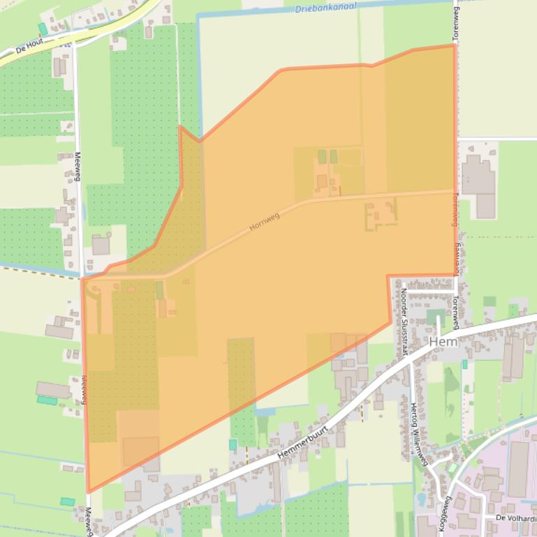 Kaart van postcodegebied 1607HP.