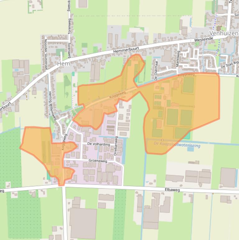 Kaart van postcodegebied 1607MT.