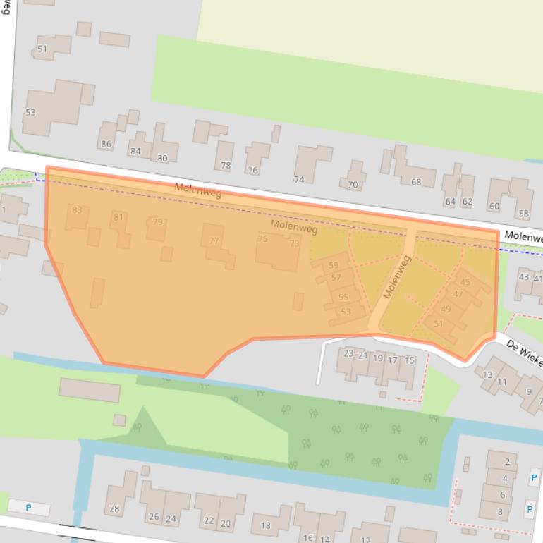 Kaart van postcodegebied 1608ED.
