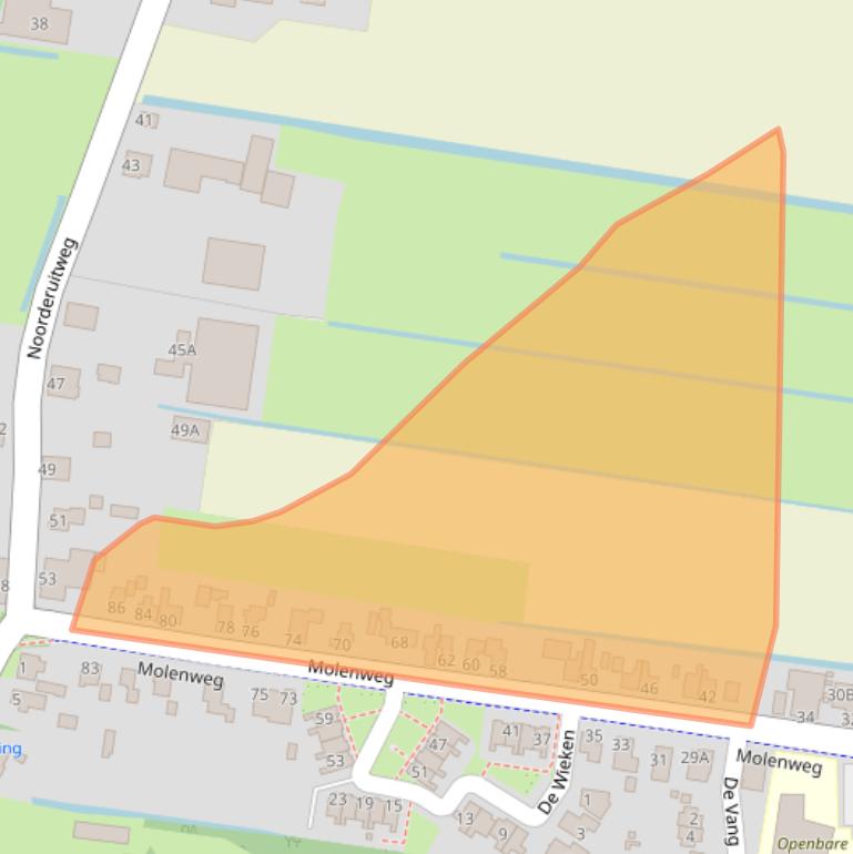 Kaart van postcodegebied 1608EG.