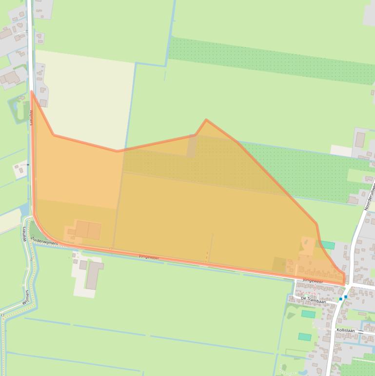 Kaart van postcodegebied 1608EJ.