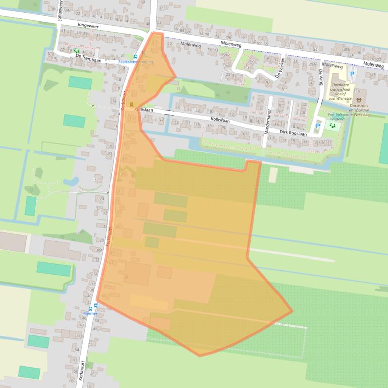 Kaart van postcodegebied 1608EK.