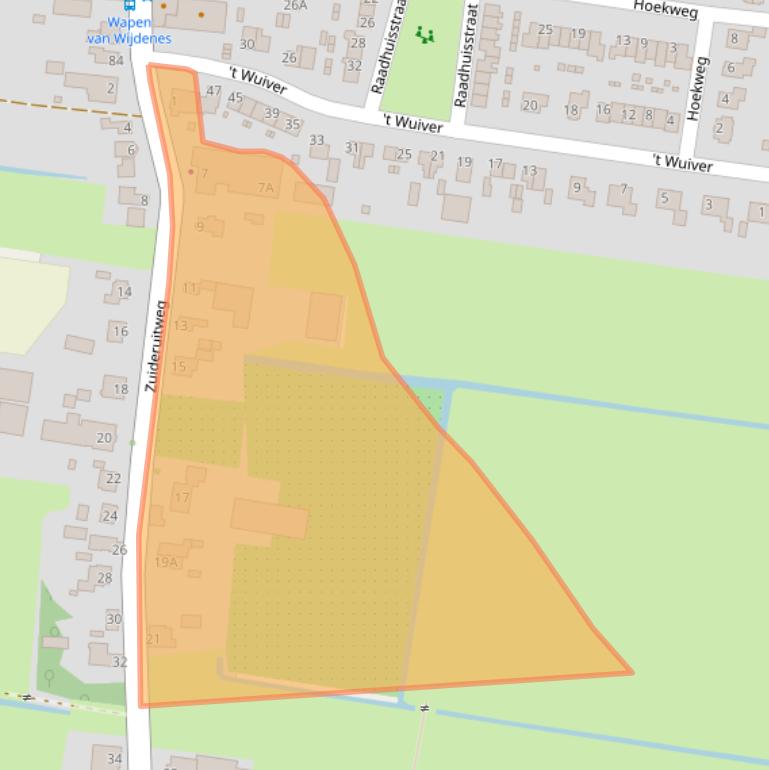 Kaart van postcodegebied 1608ET.