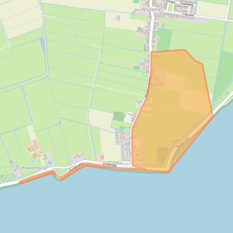 Kaart van postcodegebied 1608EV.