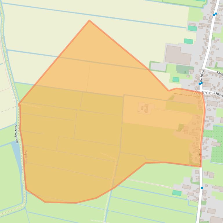 Kaart van postcodegebied 1608EW.