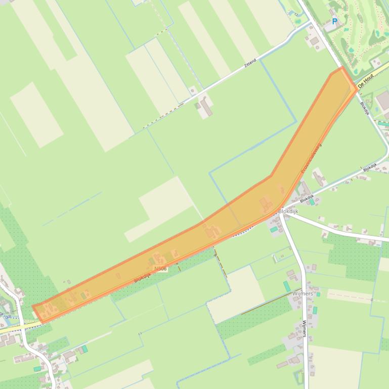 Kaart van postcodegebied 1608HG.