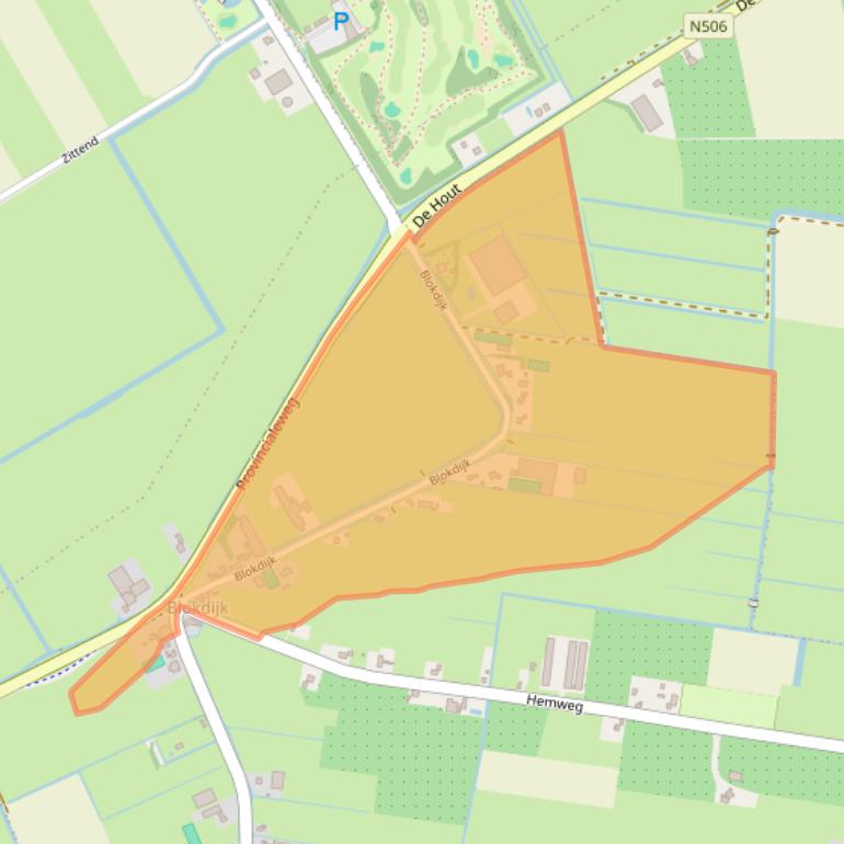 Kaart van postcodegebied 1608HH.