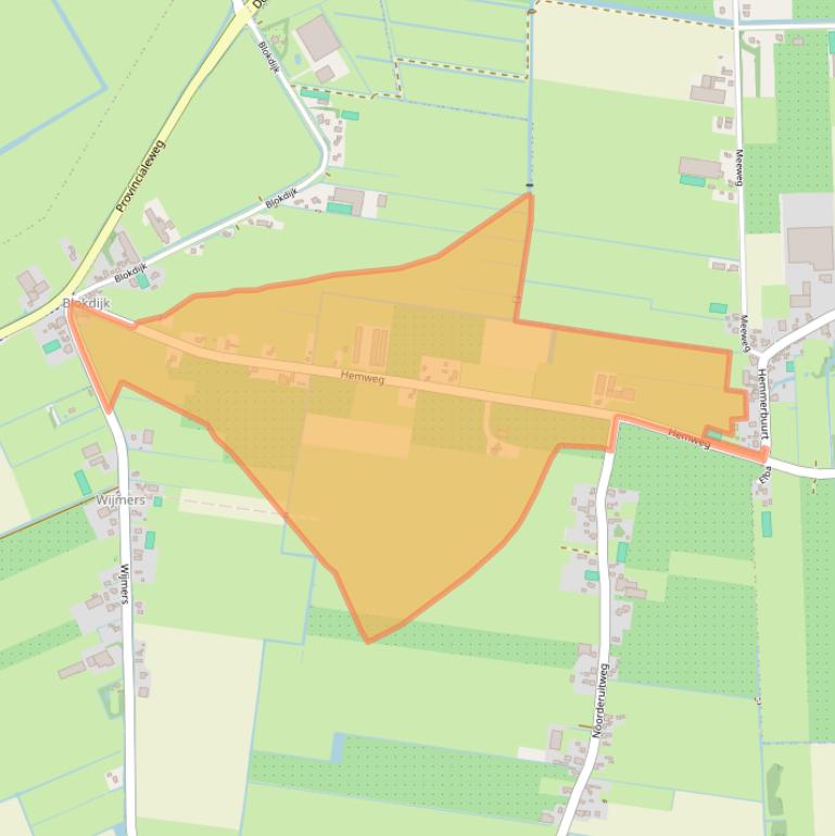 Kaart van postcodegebied 1608HL.