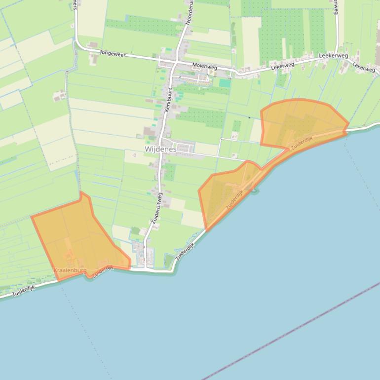 Kaart van postcodegebied 1608MV.