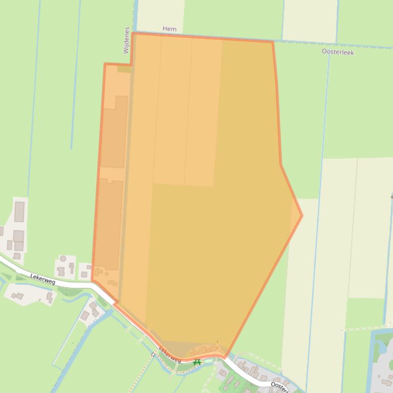 Kaart van postcodegebied 1609GE.