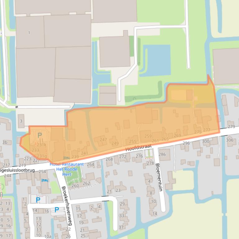 Kaart van postcodegebied 1611AG.