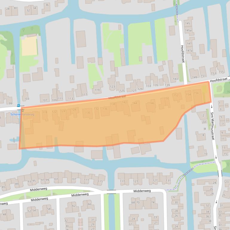 Kaart van postcodegebied 1611AL.