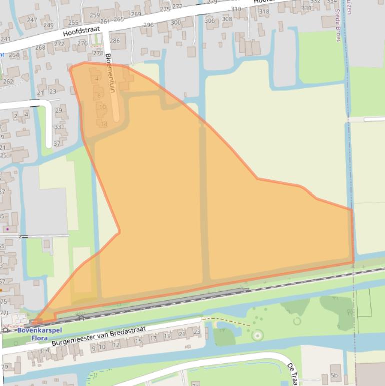 Kaart van postcodegebied 1611AT.