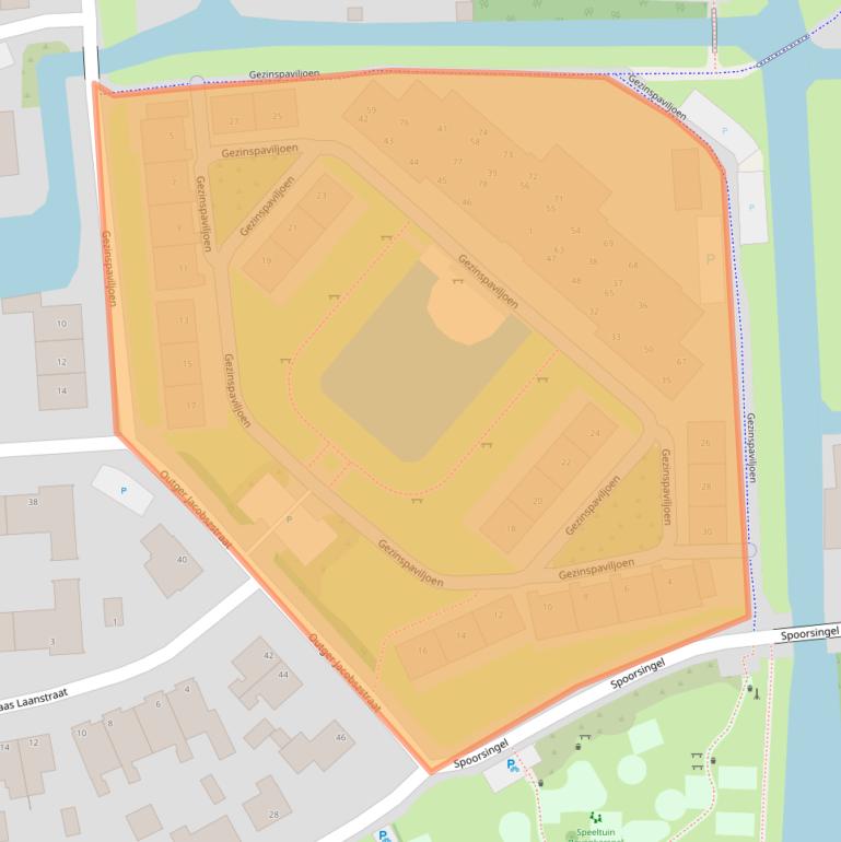 Kaart van postcodegebied 1611BJ.