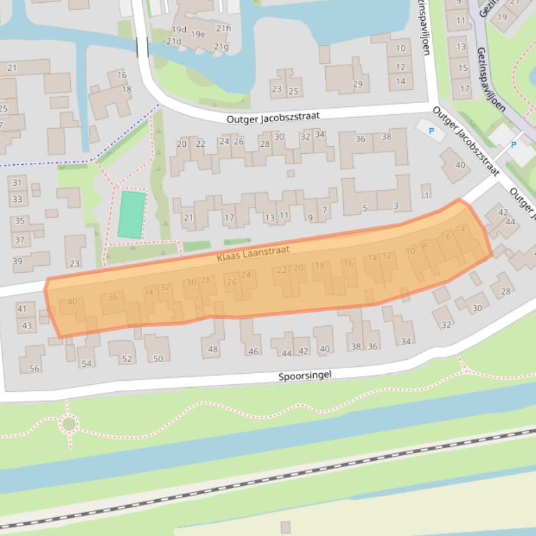 Kaart van postcodegebied 1611BL.