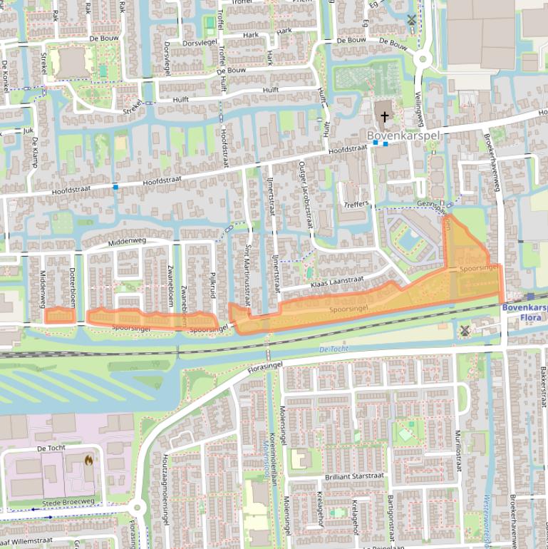 Kaart van postcodegebied 1611BM.
