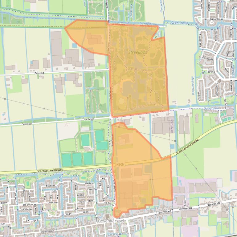 Kaart van postcodegebied 1611BN.