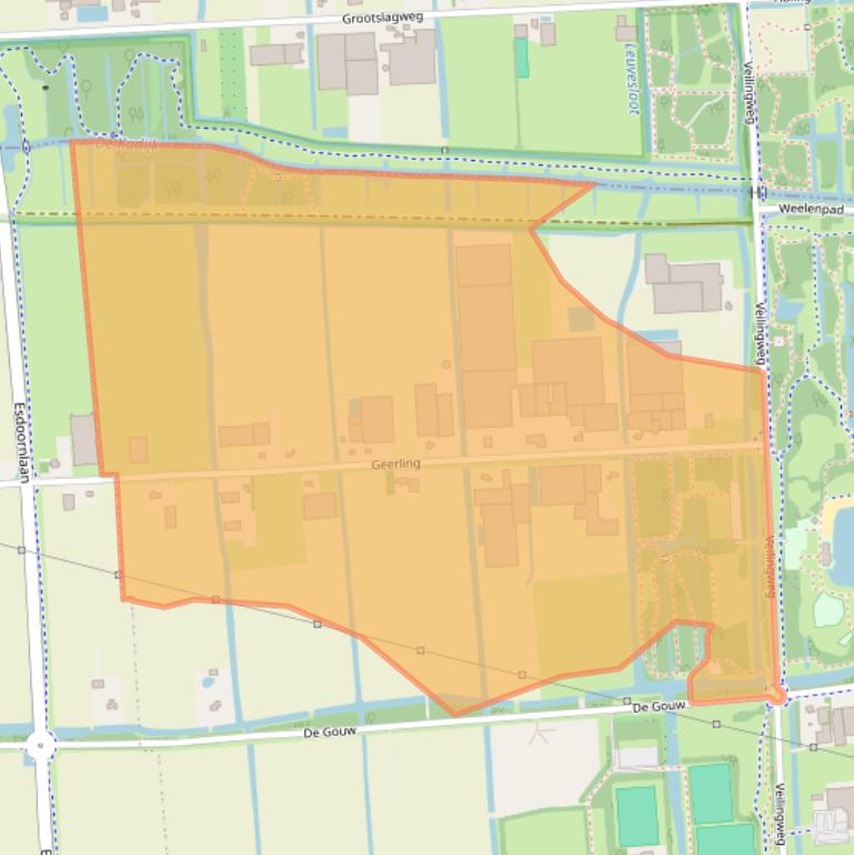 Kaart van postcodegebied 1611BT.