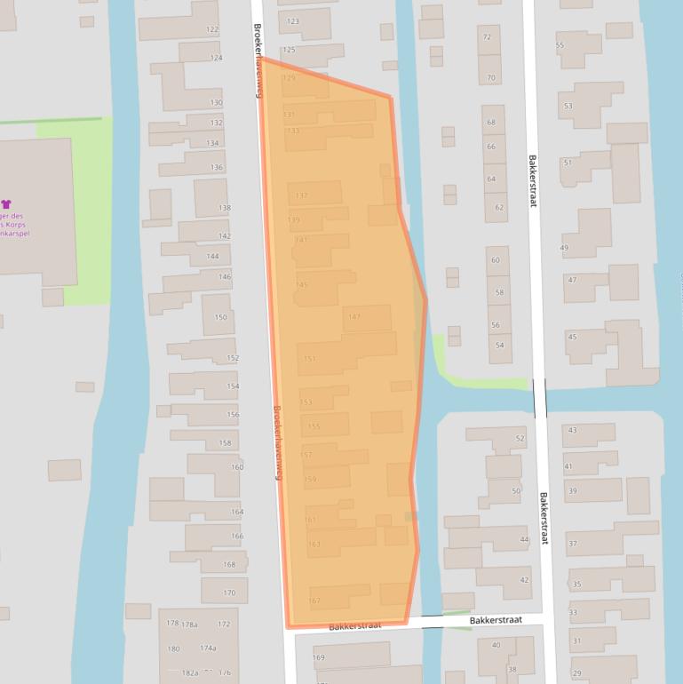 Kaart van postcodegebied 1611CC.