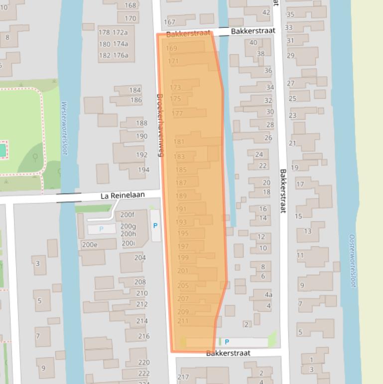 Kaart van postcodegebied 1611CD.