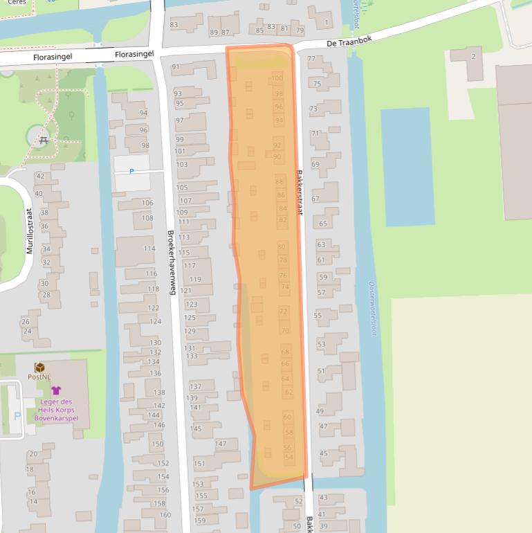 Kaart van postcodegebied 1611CW.