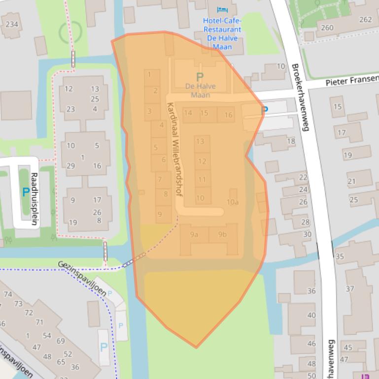Kaart van postcodegebied 1611CZ.