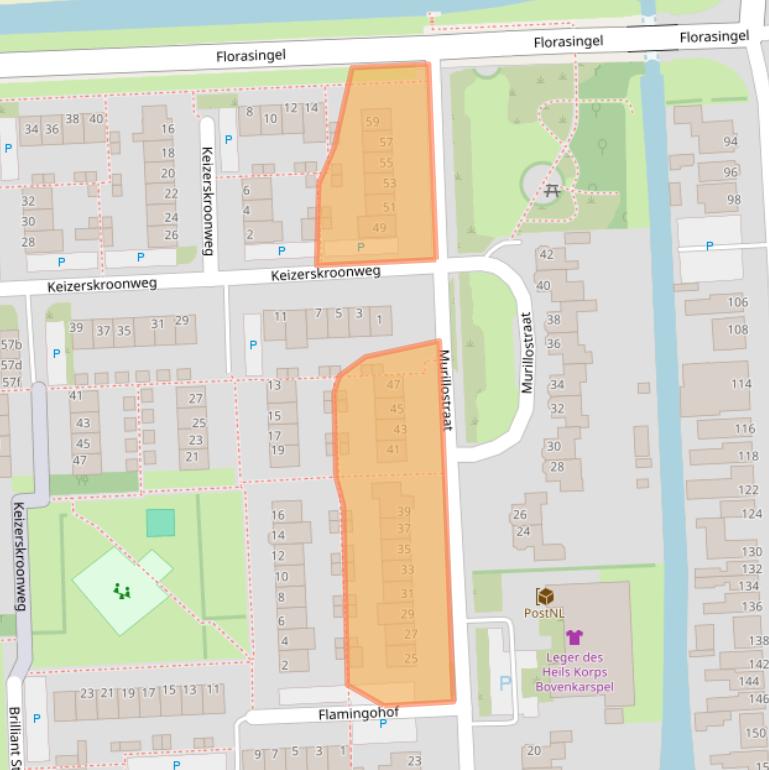 Kaart van postcodegebied 1611DB.