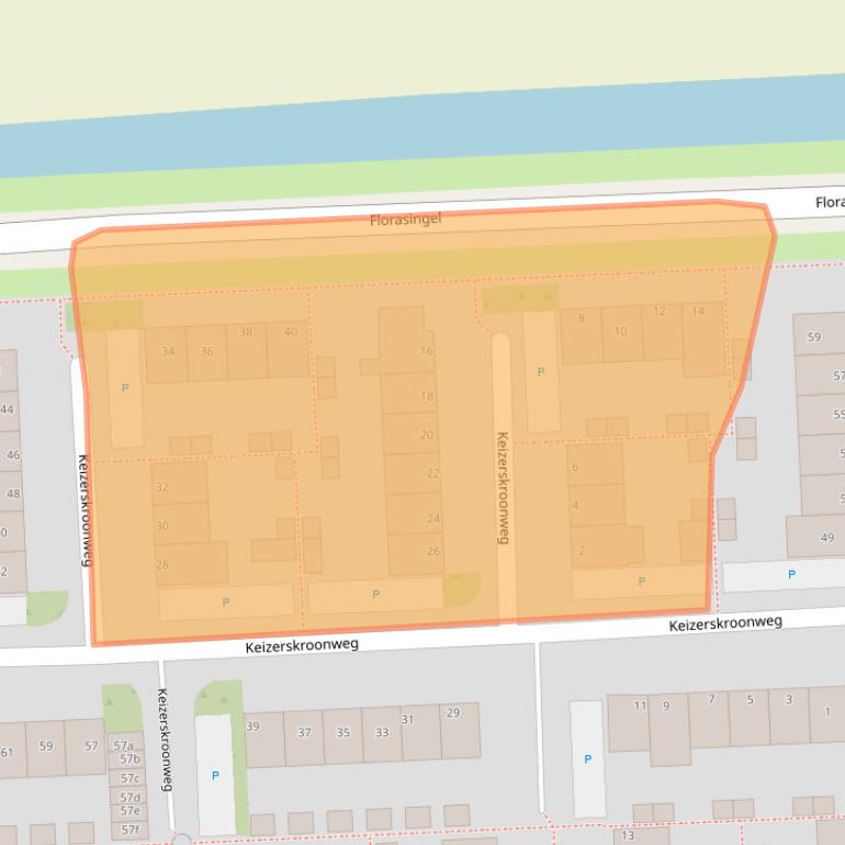 Kaart van postcodegebied 1611DJ.