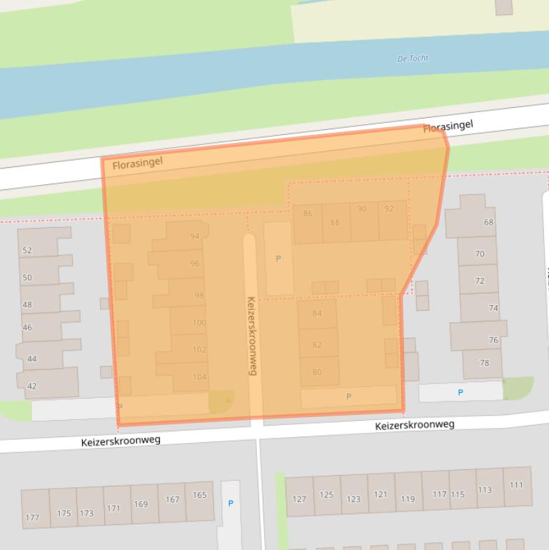 Kaart van postcodegebied 1611DL.
