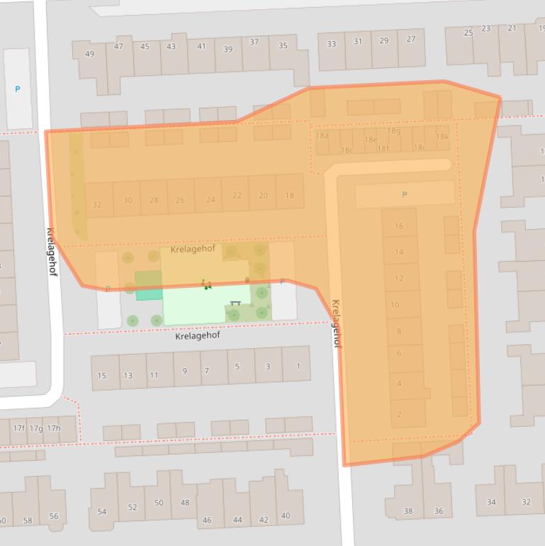 Kaart van postcodegebied 1611DZ.